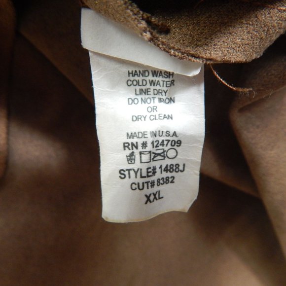 IC By Connie K Womens Tan Suede Jacket Asymmetrical Lagenlook Size XXL - Picture 5 of 10